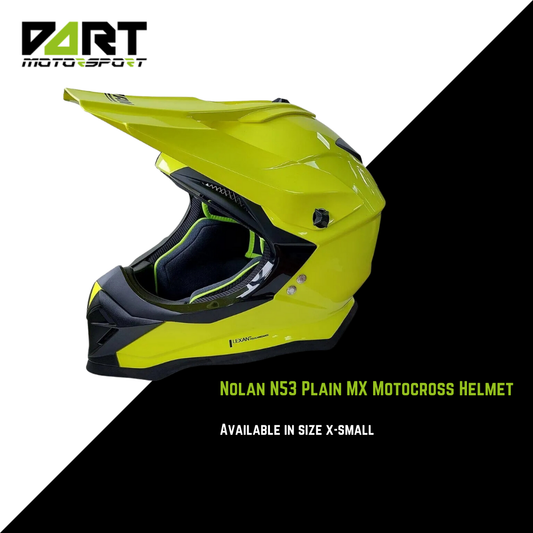 Nolan N53 Plain MX Motocross Helmet Fluo Yellow